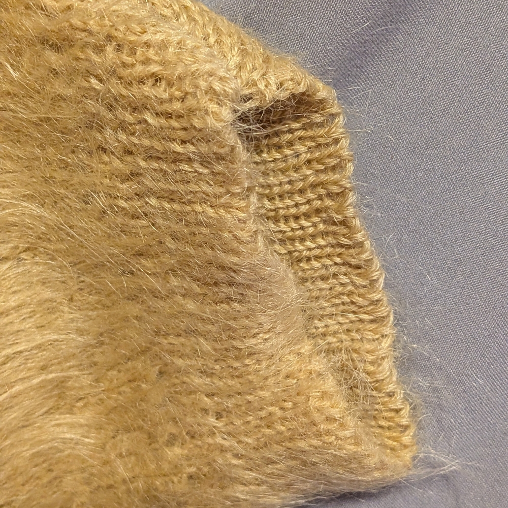 Cobain Style Vintage 60s Fuzzy MOHAIR Mens V-Neck Sweater By JANTZEN XL-XXL - Picture 4 of 7
